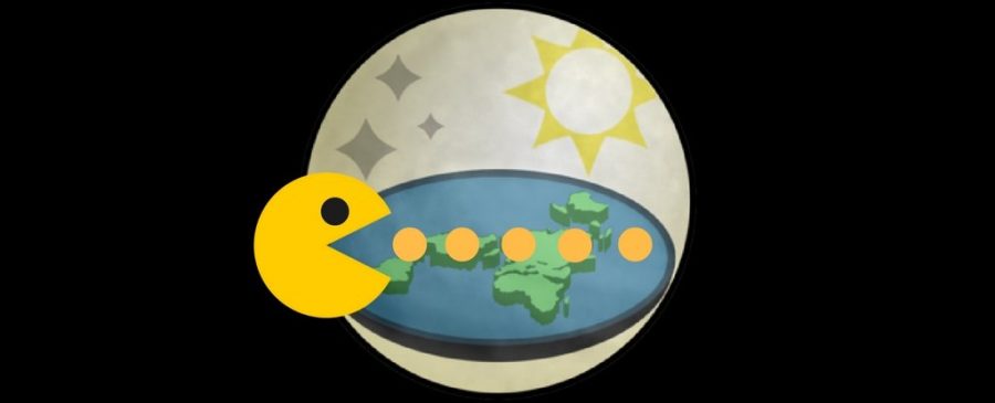 Flat-Earthers Pac-Man theory