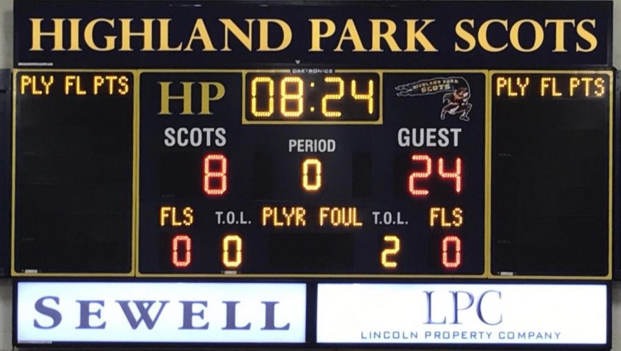 The Scots score board remained on numbers 8 and 24 Monday to honor Kobe. 
