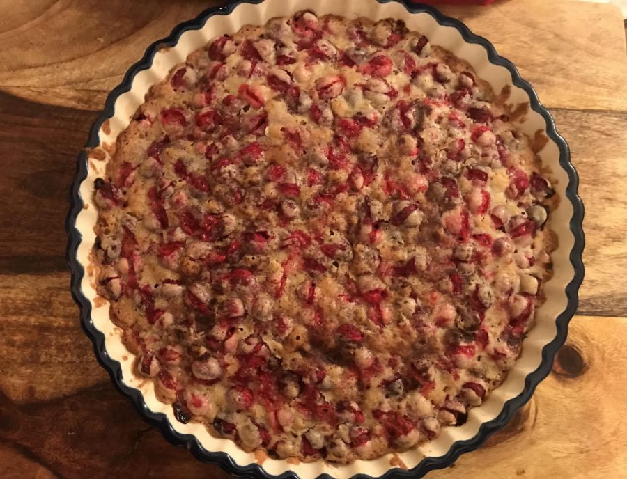 My mom has been making this delicious cranberry pie for as long as I can remember. The recipe is simple and produces a mouthwatering dessert.