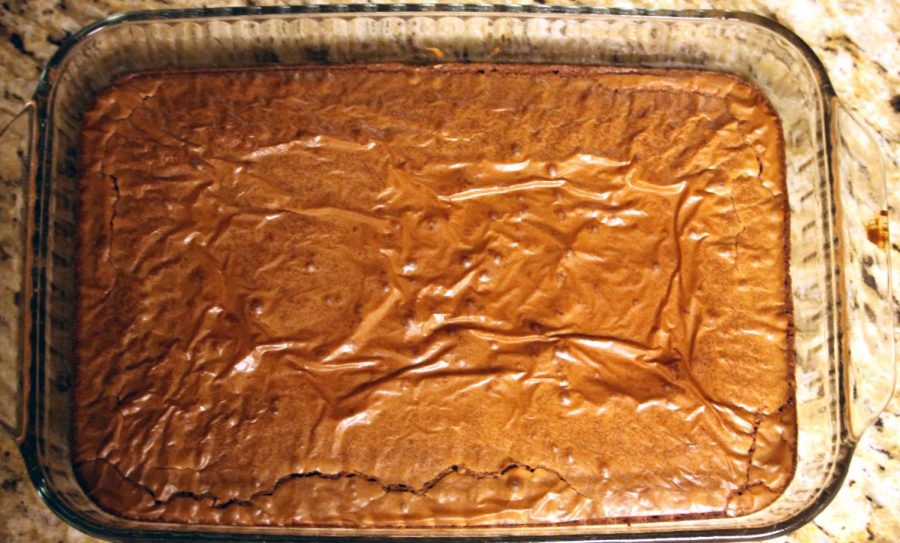 The cinnamon brownies when cooked to a golden color. The addition of cinnamon is what separates these from the usual chocolate brownies.  