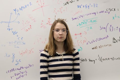 In front of a whiteboard full of math equations, freshman Zoe Schemmel casts a troubled look. Research has shown a significant portion of the student population struggles with math anxiety. My brain is just naturally on the more creative side and logical stuff sometimes stresses me out, Schemmel said.