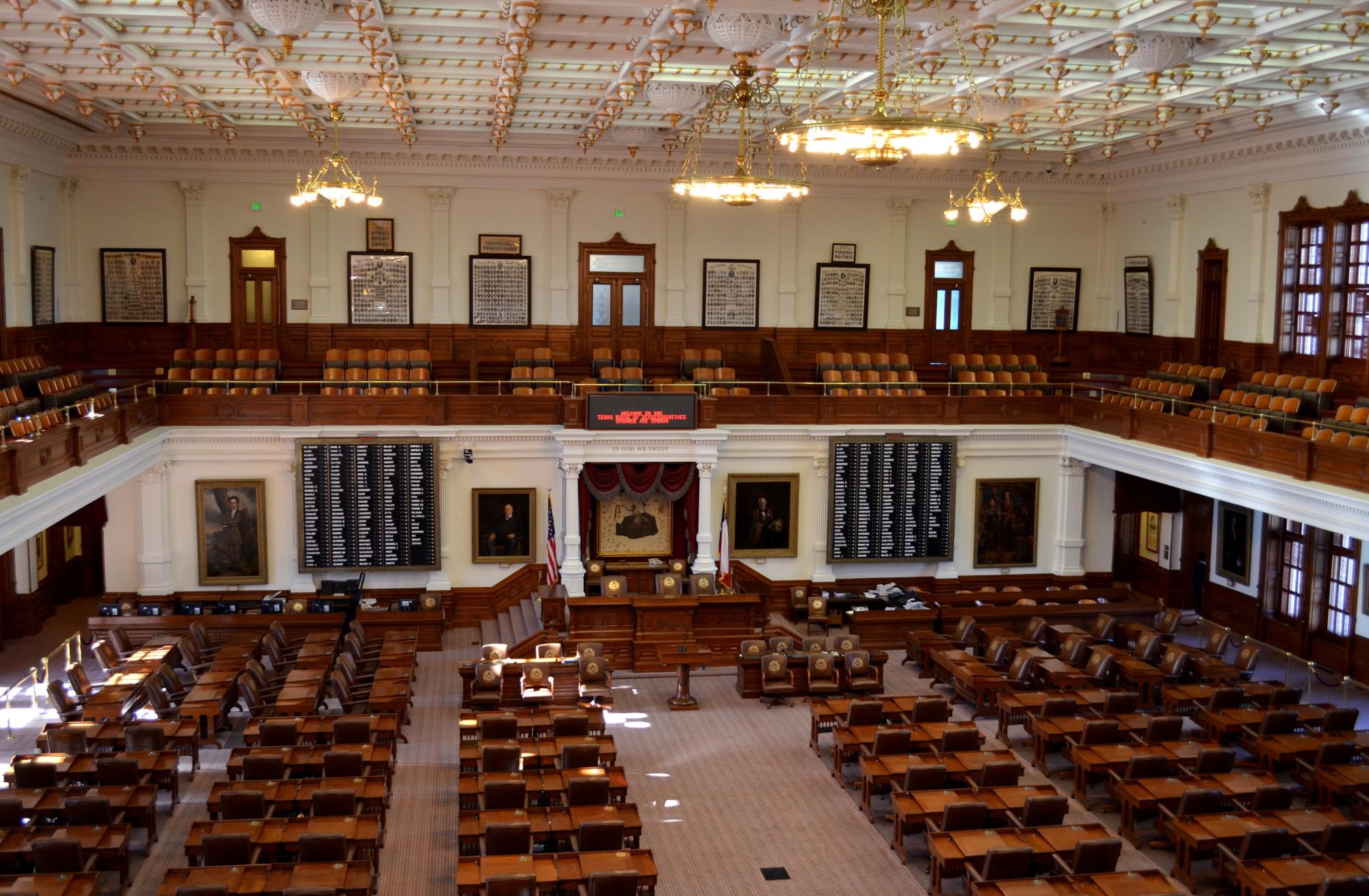 In the Texas State Capitol, the House chamber sits empty. Gov. Greg Abbott is expected to call a fourth special session in upcoming weeks to pass school vouchers bill.